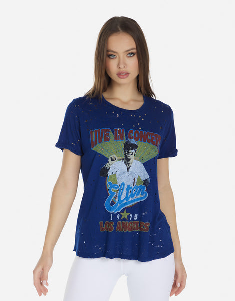 Lauren Moshi Women's Brice Elton John Dodgers - Blue - T-shirts