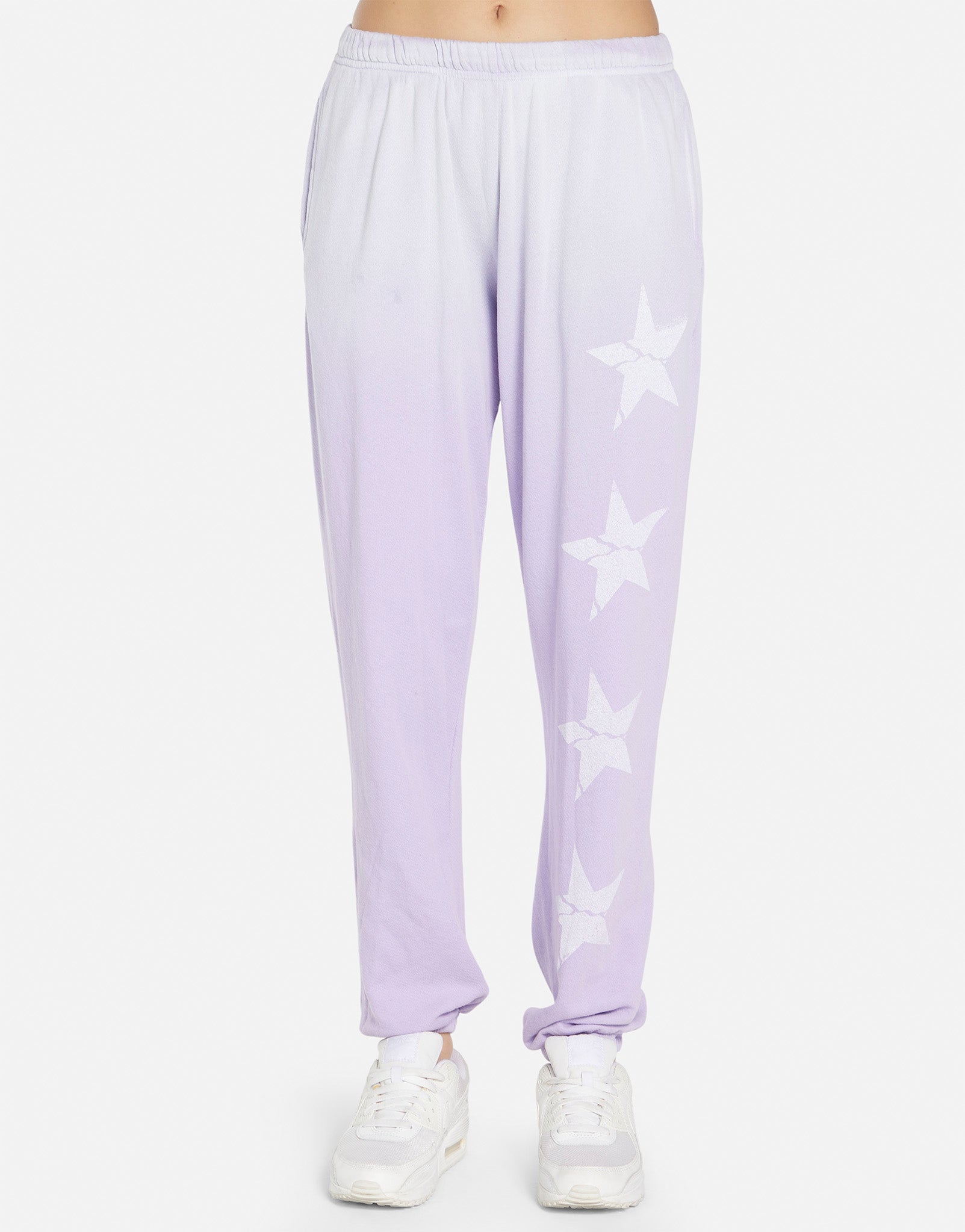 Cracked Star Sweatpants Light Purple Ombre | Chantria Lauren Moshi