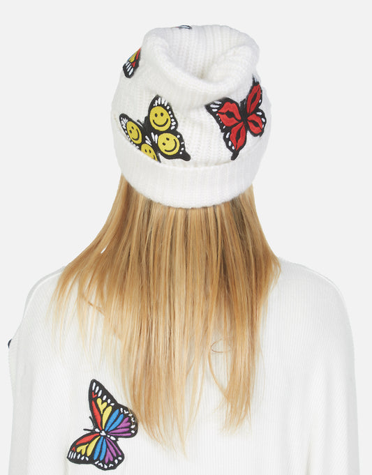 Blix Butterfly Patches Beanie